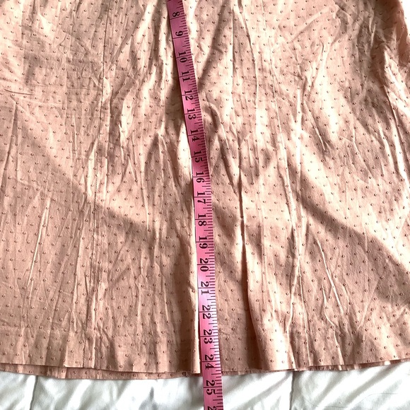American Eagle Size 10 Pink A Line Skirt Dotted Lined Front Pockets Cotton NEW - Picture 5 of 7